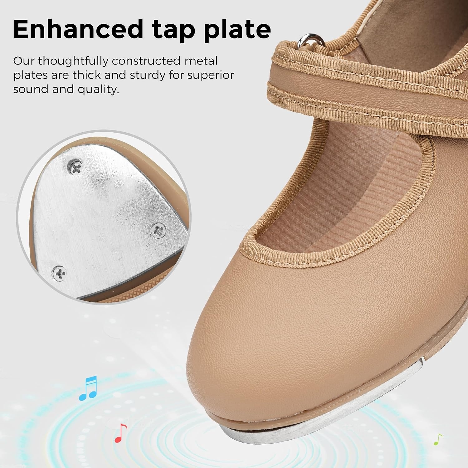 Stelle Tap Shoes for Girls Toddler Boys Dance Shoes(Tan)