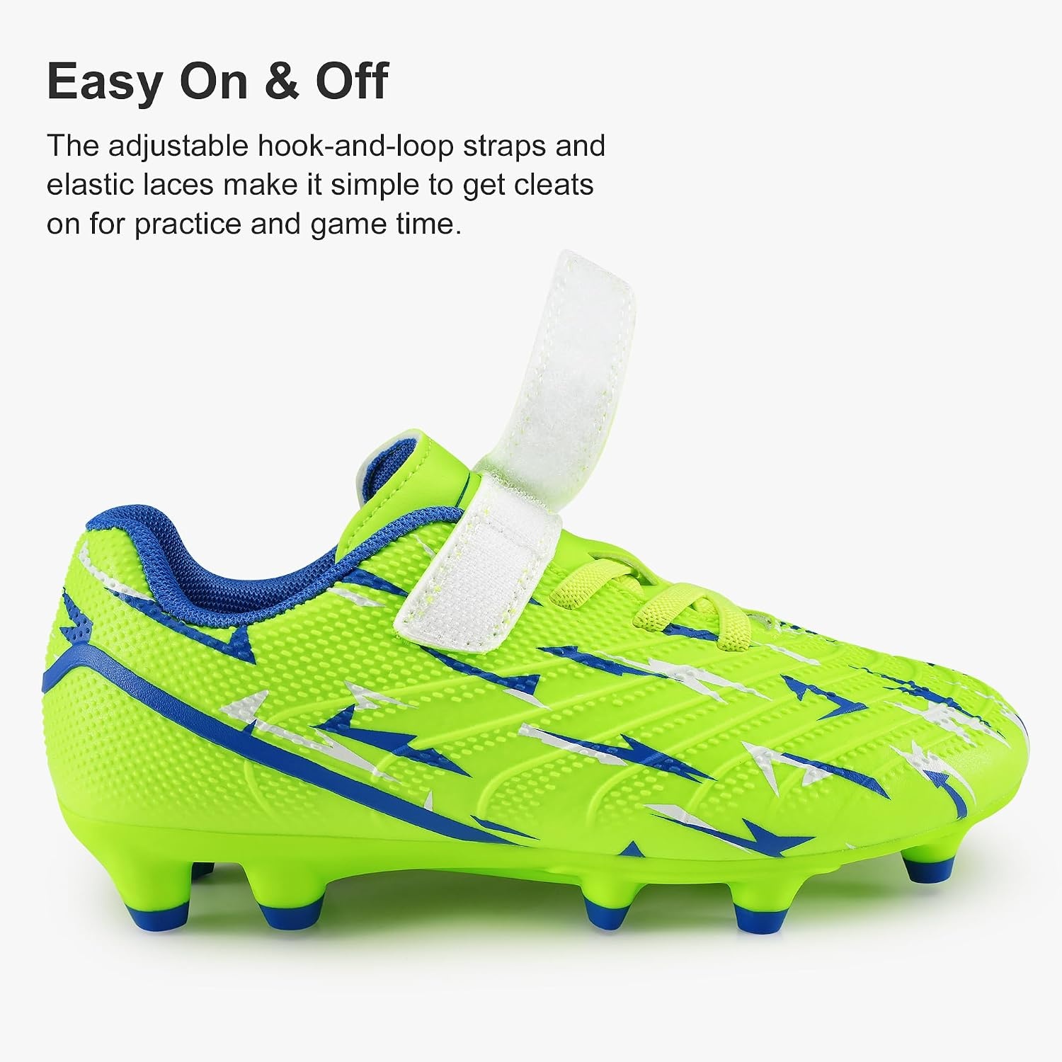 Stelle Boys Soccer Cleats for Kids Girls(Neon Green)