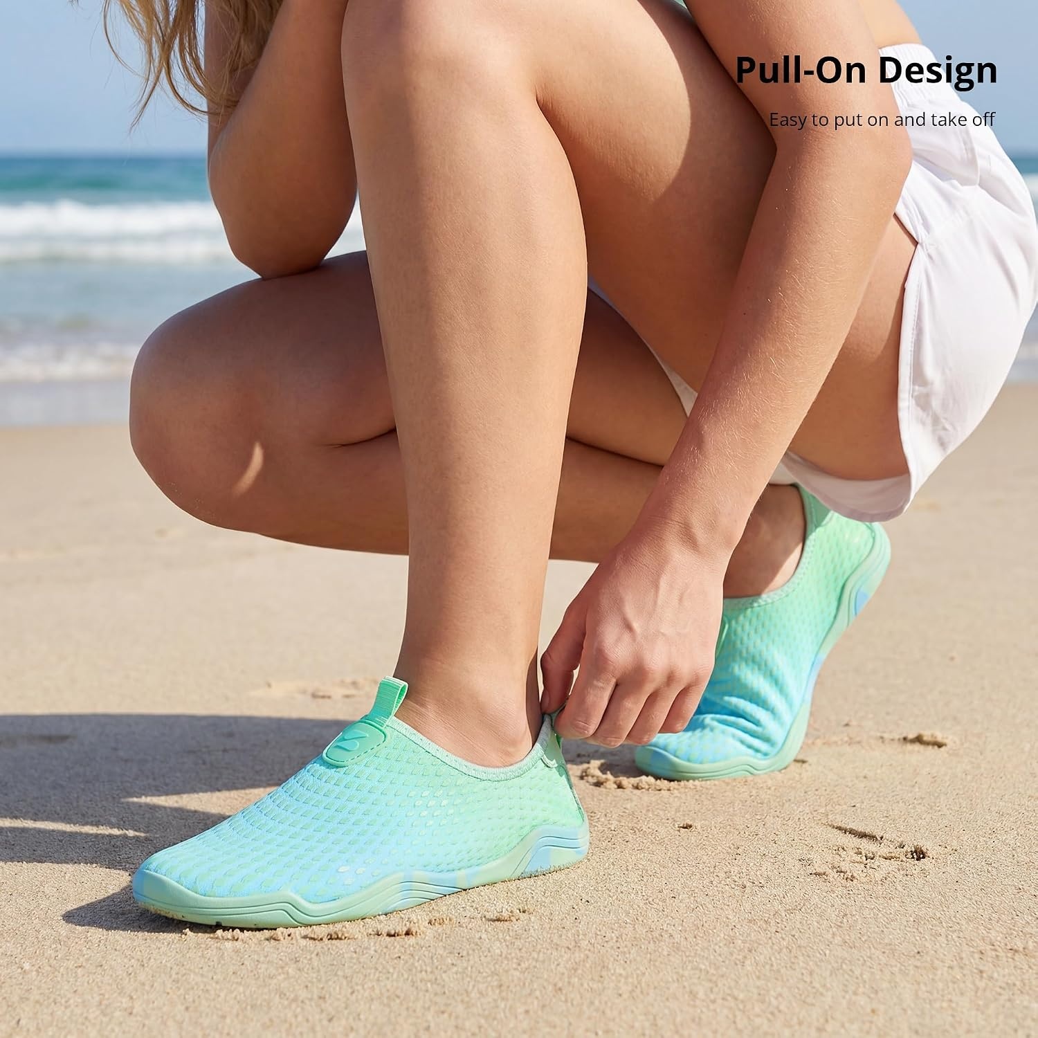 Stelle Water Shoes for Women Quick-Dry Aqua Socks for Swim Pool | Beach Yoga River Shower Surf Kayaking Adult Water Shoes Barefoot Lightweight Non-Slip Sole Indoor Outdoor for Men(Seafoam Pop)